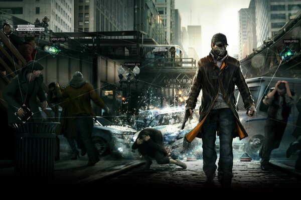 Aiden Pearce. Chicago. People are trying to escape