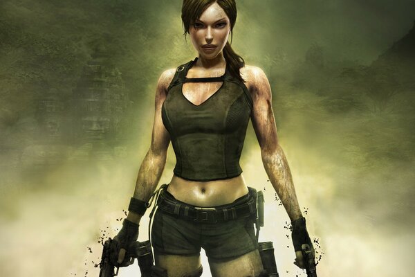 The character Lara Croft from the game tomb raider underworld