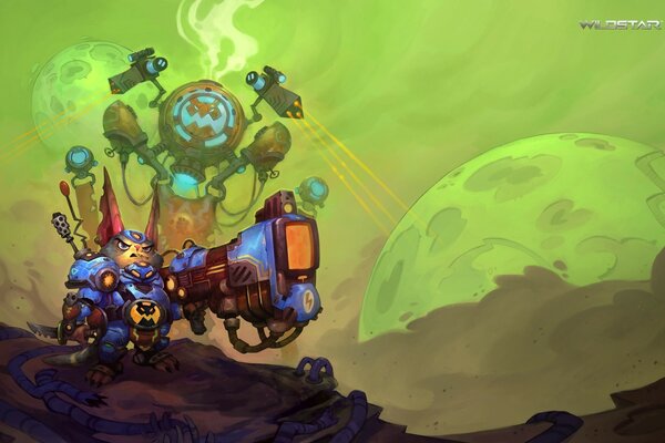 Wildstar Fantasy-Ingenieur im Weltraum