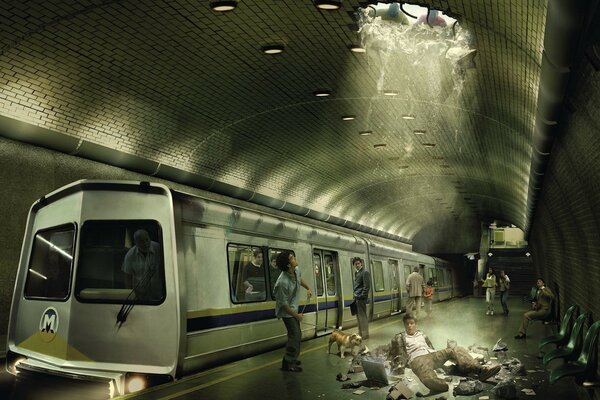 Chaos und Schrecken in der U-Bahn