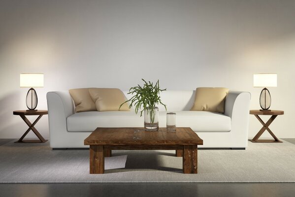 Modern design. Soft sofa