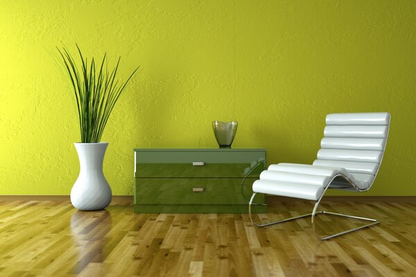 Chambre de style vert