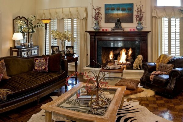 Cozy interior of a living room