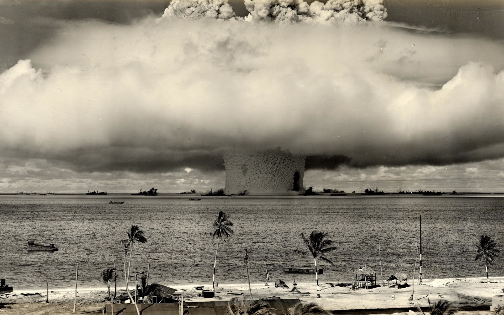 nuclear explosion shock wave nuke weapon