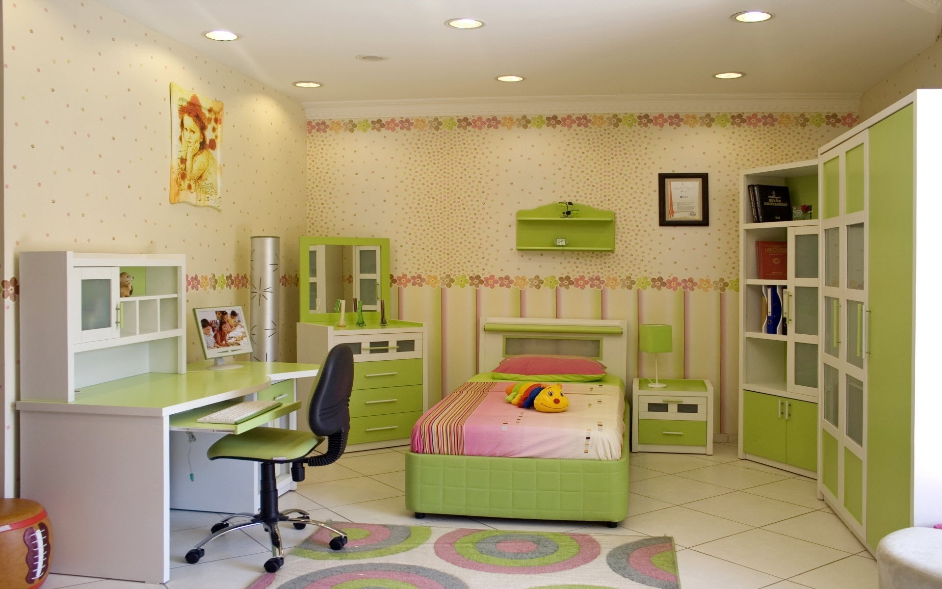 design camera stile salone camera da letto bambini