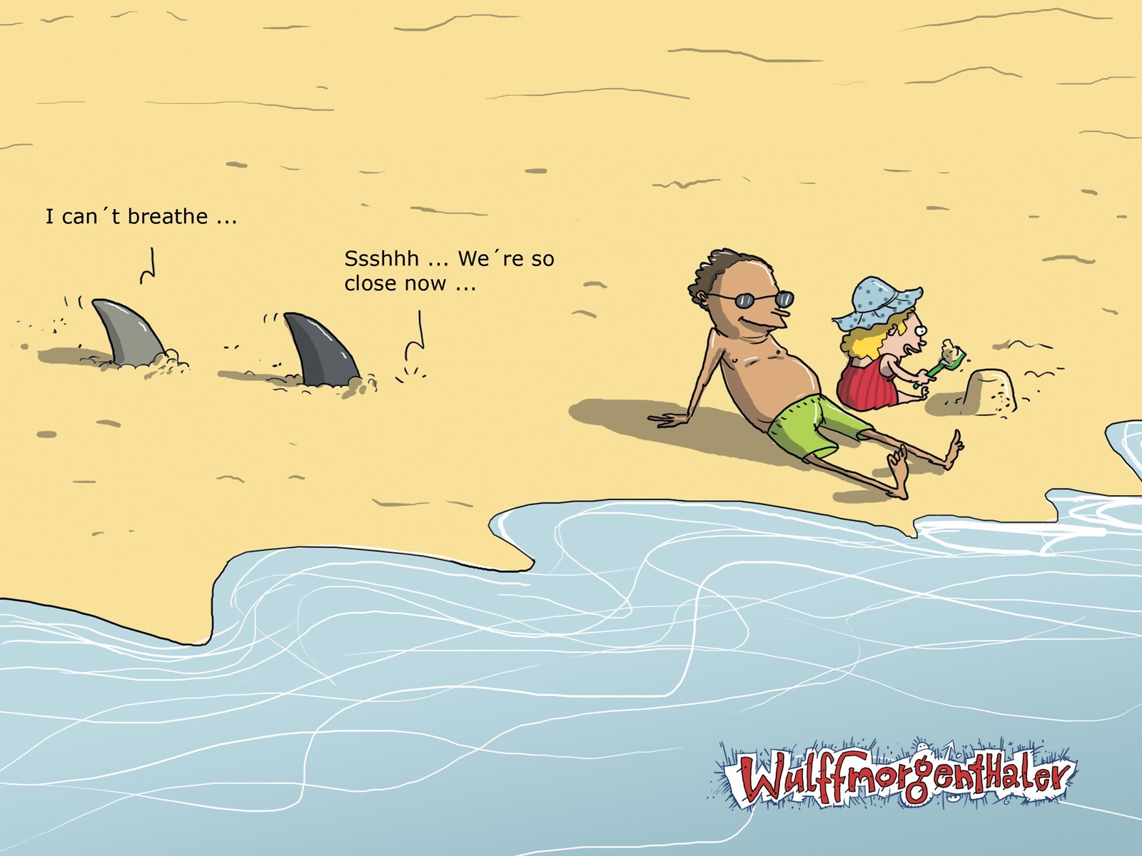 tiburones caricatura humor costa wulffmorgenthaler