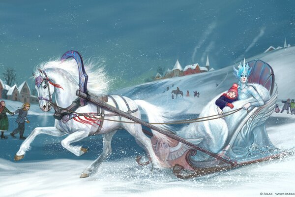 The Snow Queen sails through winter