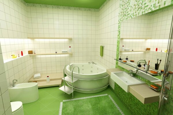 Das Design im Badezimmer Stil ist atemberaubend