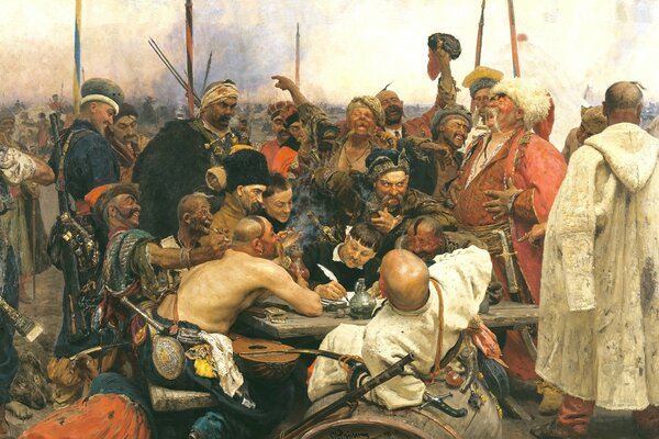 Repin s painting about the Cossacks and the letter
