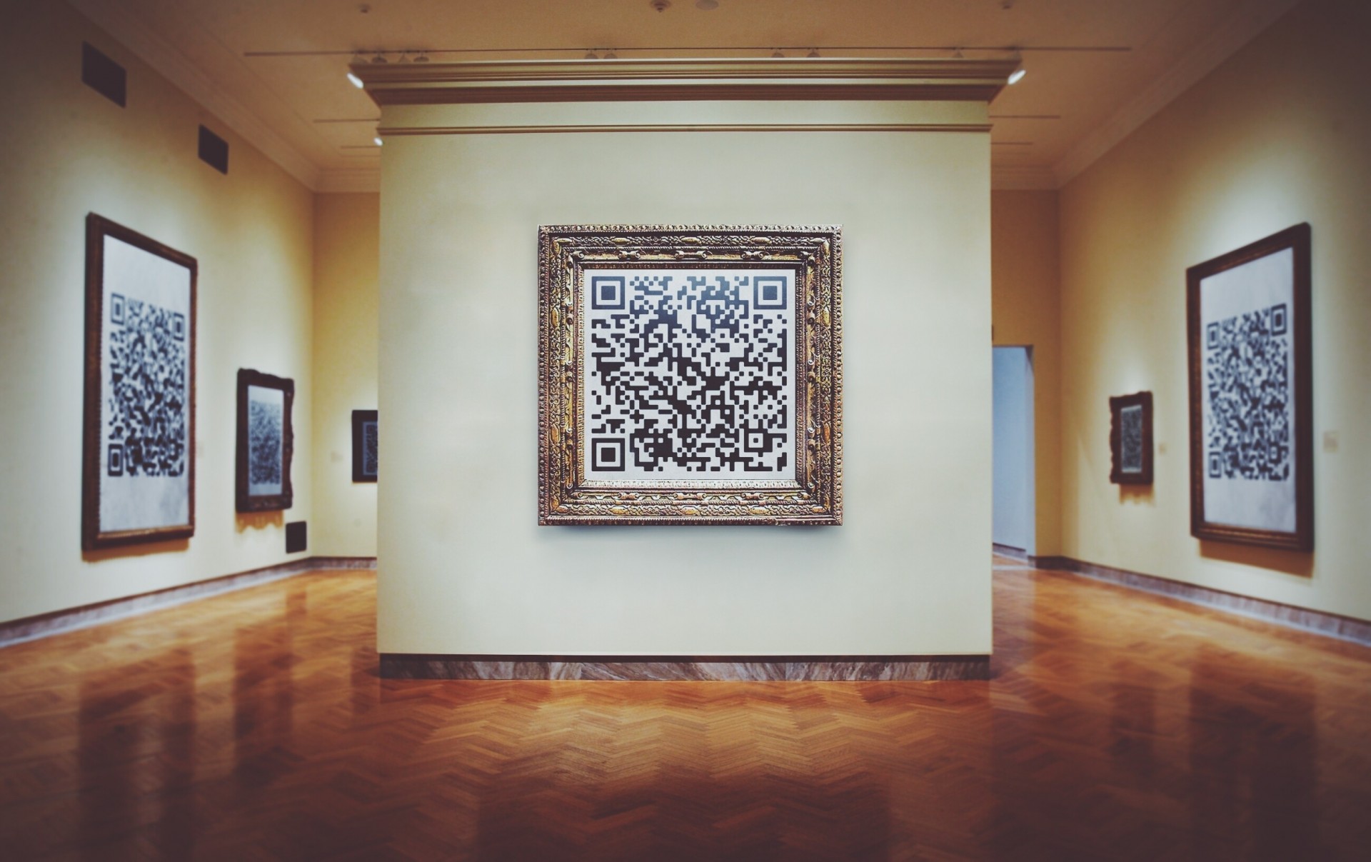 mona lisa malerei museum qr