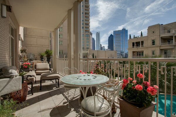 Morning view of the city from the terrace