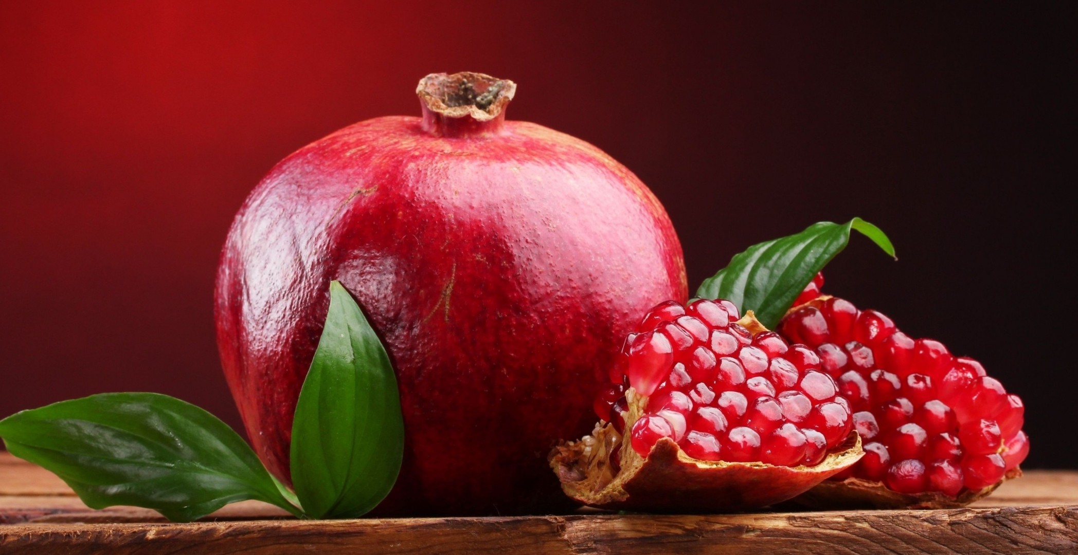 foglia cibo frutta melograno rosso