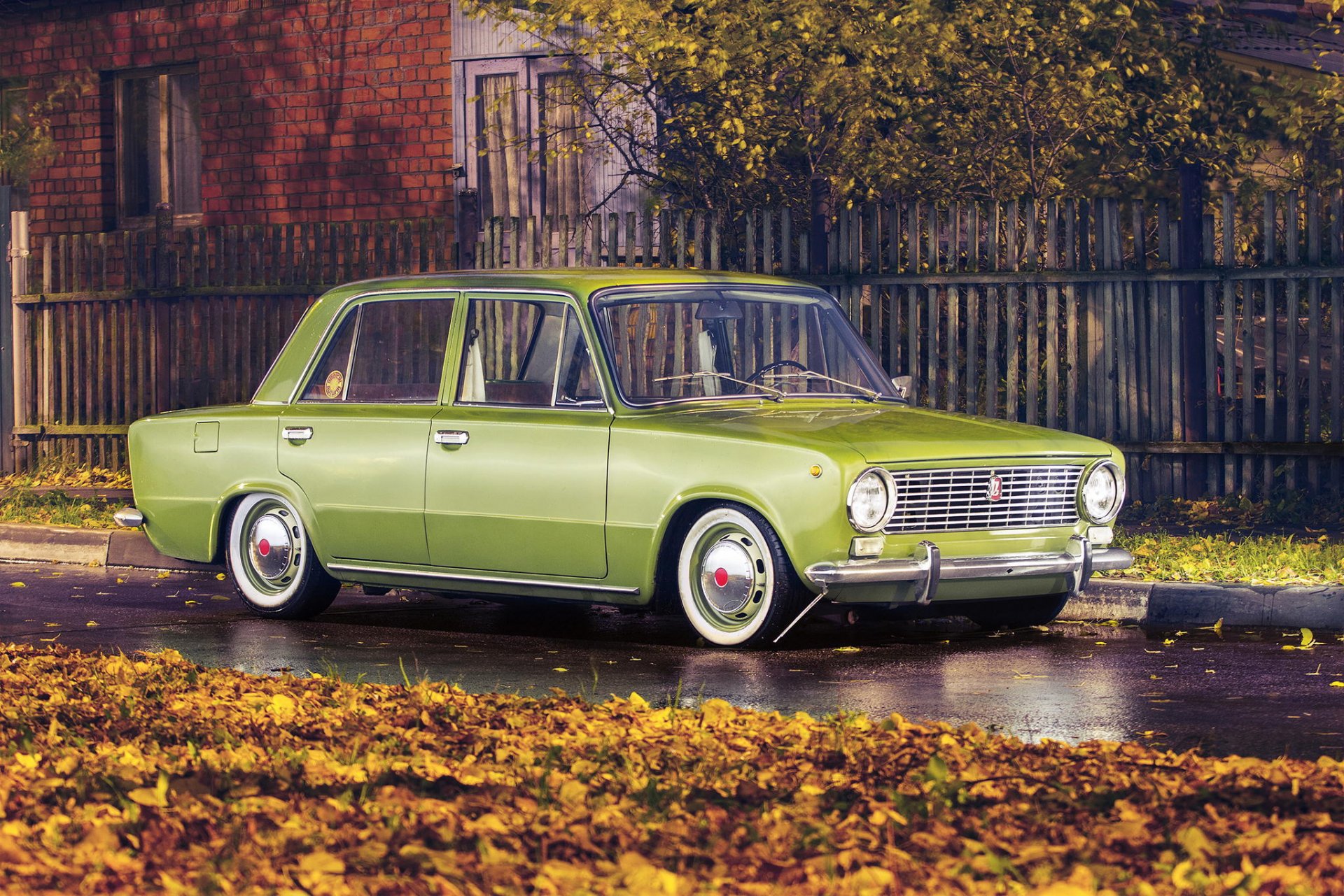 coche lada resto posición noche