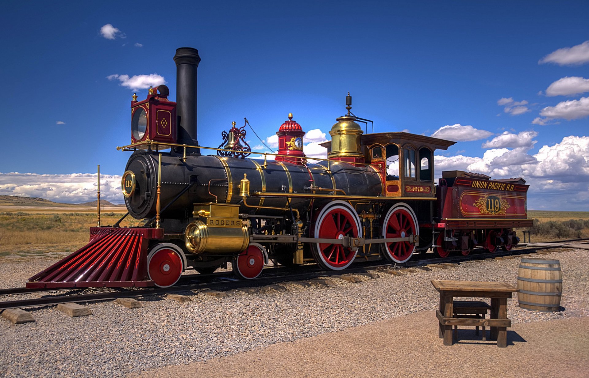 stati uniti utah deserto ferrovia locomotiva a vapore vintage