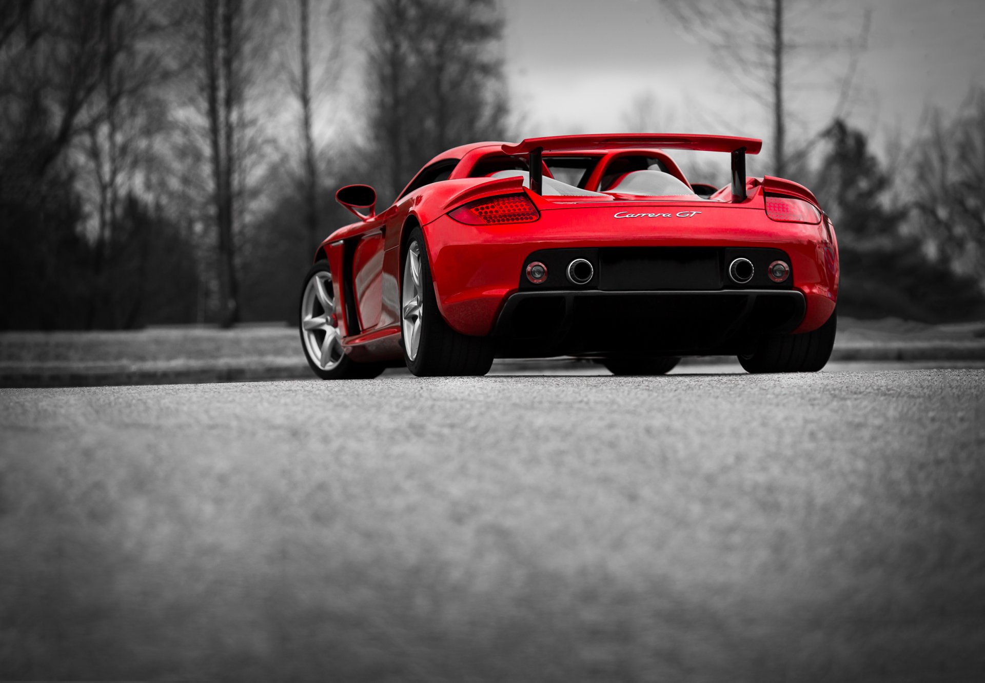 porsche carrera gt rosso posteriore