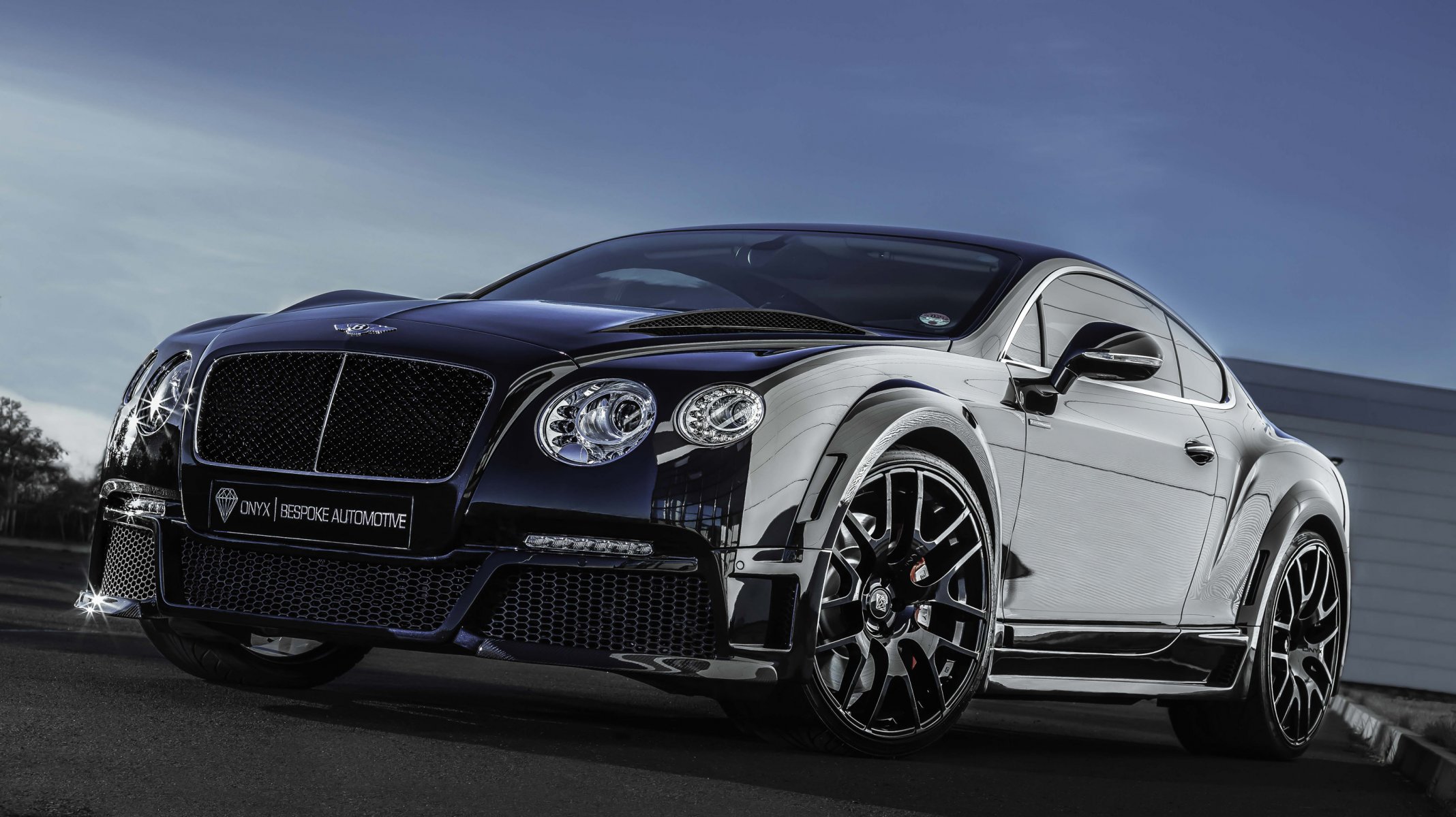 bentley continental gt ónix tuning negro frente