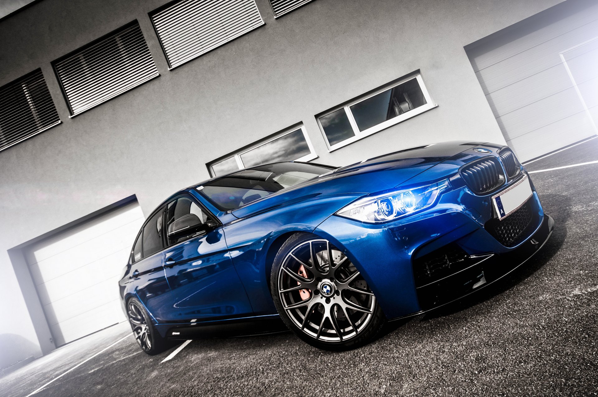 bmw bmw tuning fari blu cerchi