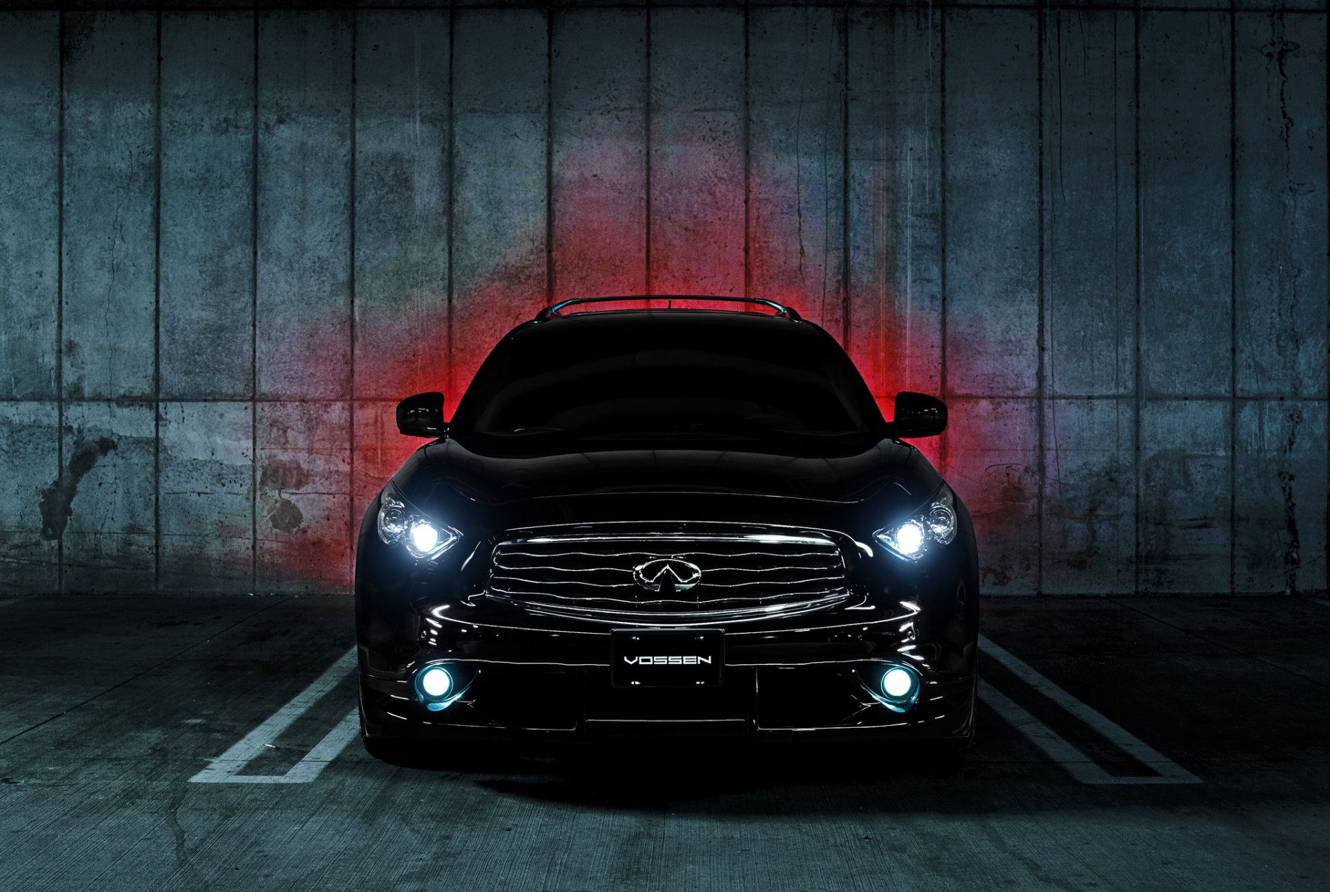 infiniti fx 35 s vossen nero anteriore infiniti parcheggio