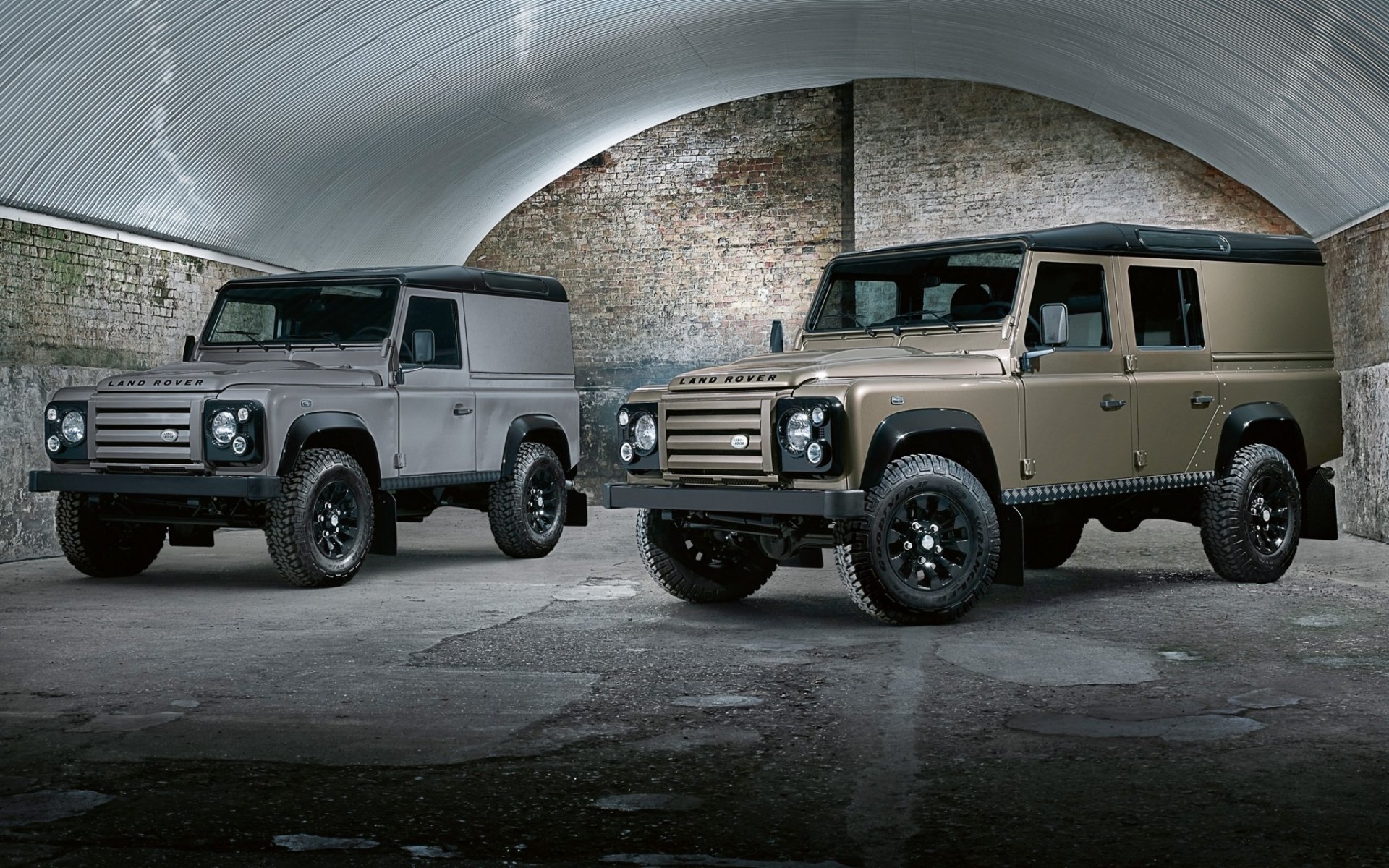 land rover defender utility wagon x-tech land rover defender jeep suv przód hangar tło