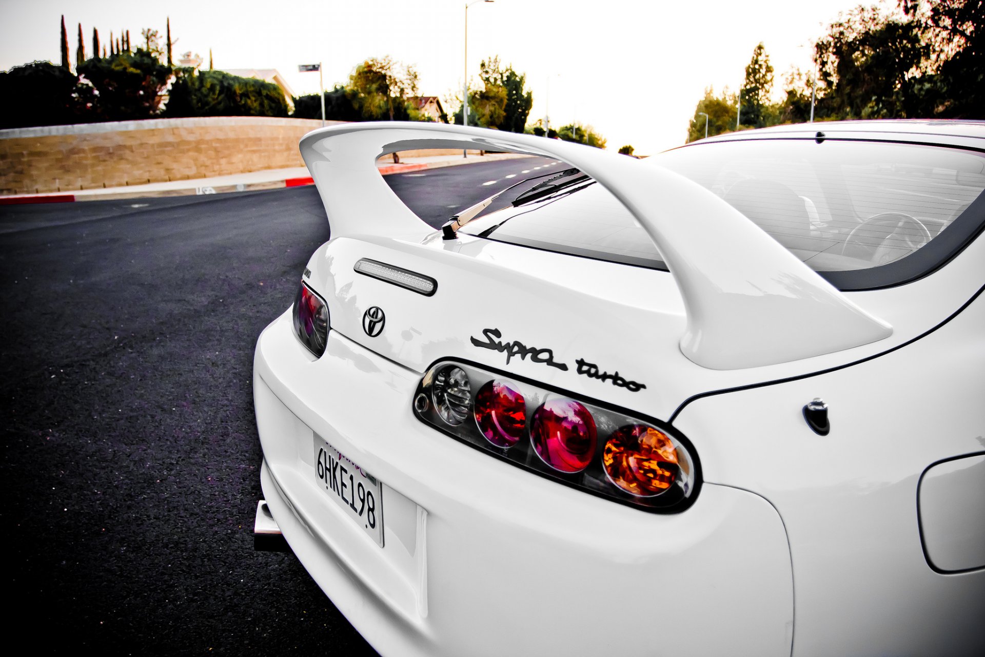 toyota above turbo white back street toyota supra headlight