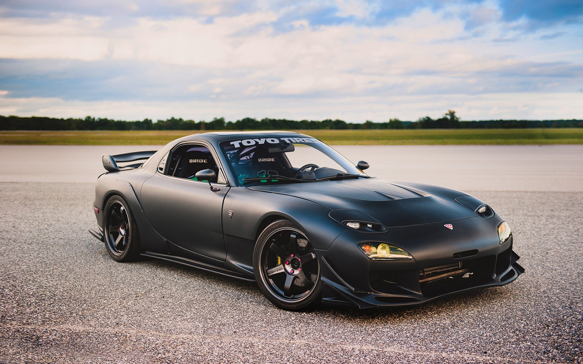 mazda rx-7 mazda tuning auto nero opaco car styling