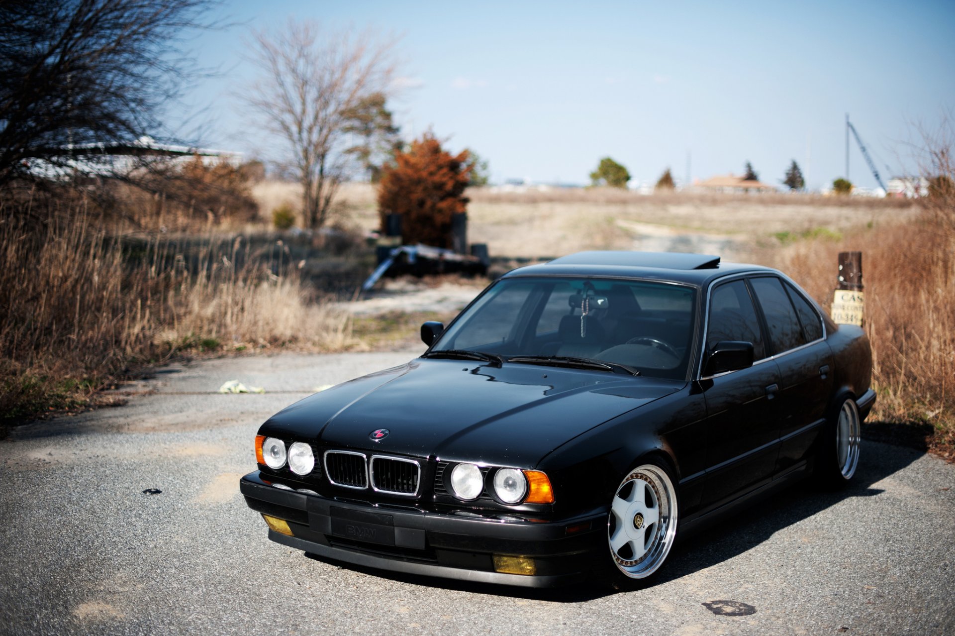 bmw e34 tuning schwarz schwarz