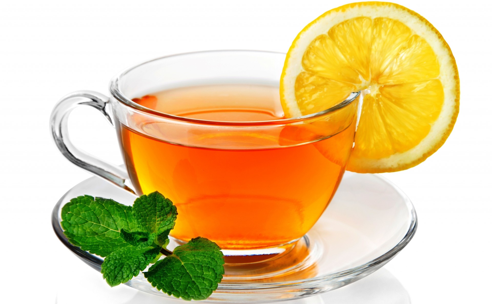 lemon mint tea transparent cup