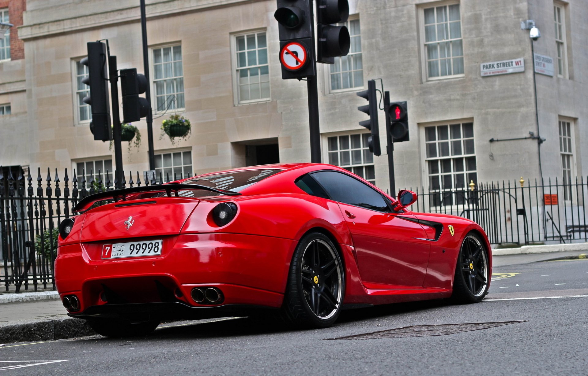 ferrari 599 gto ferrari rosso città supercar