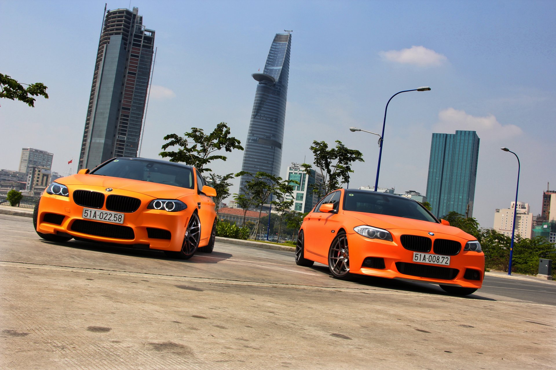 bmw m5 f10 opaco arancione tuning