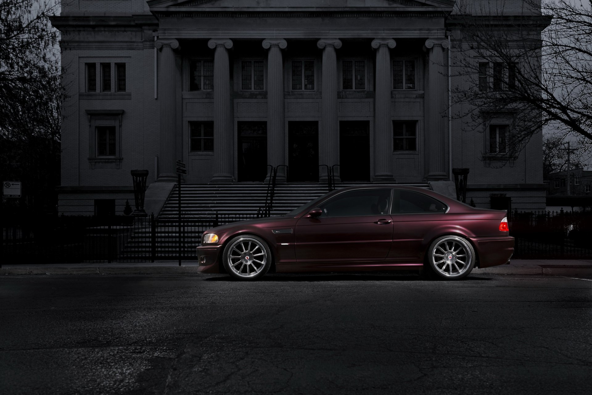 bmw m3 e46 claret burgundy section building column