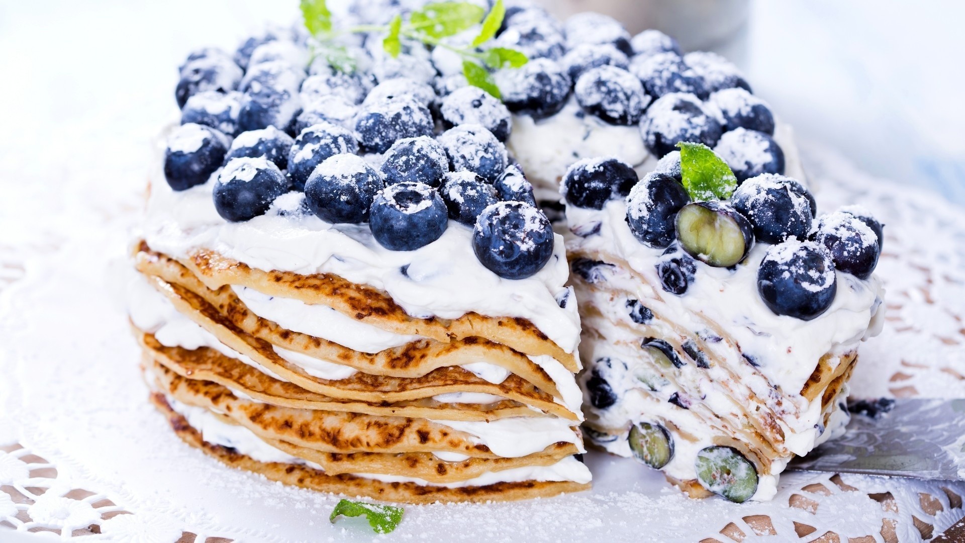 blueberries grapes cream berries sweet sweets cake pancakes dessert