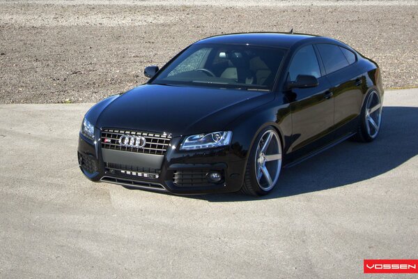 Black stylish sedan for Audi connoisseurs