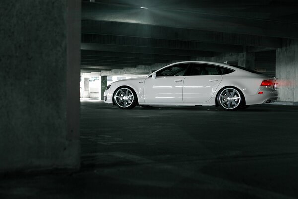 Tuned Audi A 7 in the parking lot