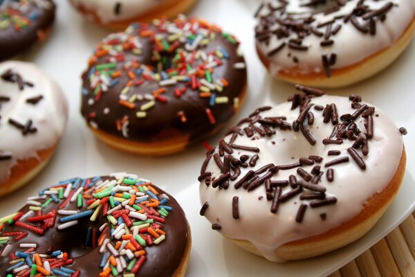 Leckere Donuts, die man essen möchte