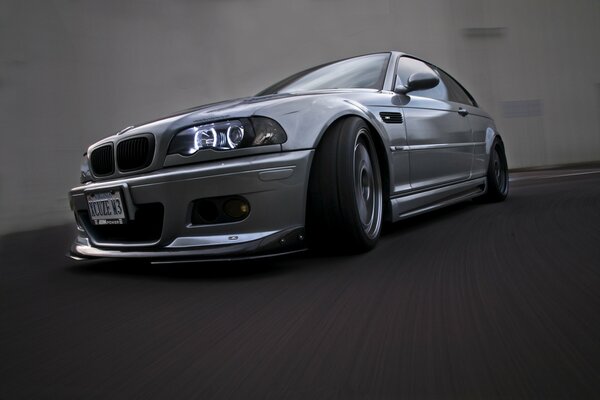 Silver BMW M3 Daylight E46