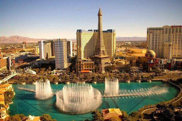 Fountains in the city of Las Vegas
