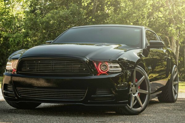 Ford Mustang car in black