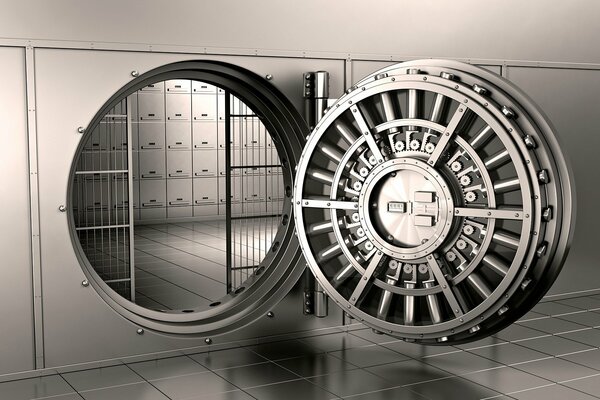 Round door to the bank vault