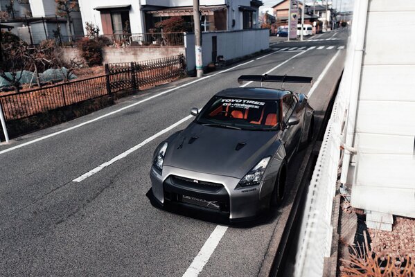 Tuned nissan on the streets of Japan