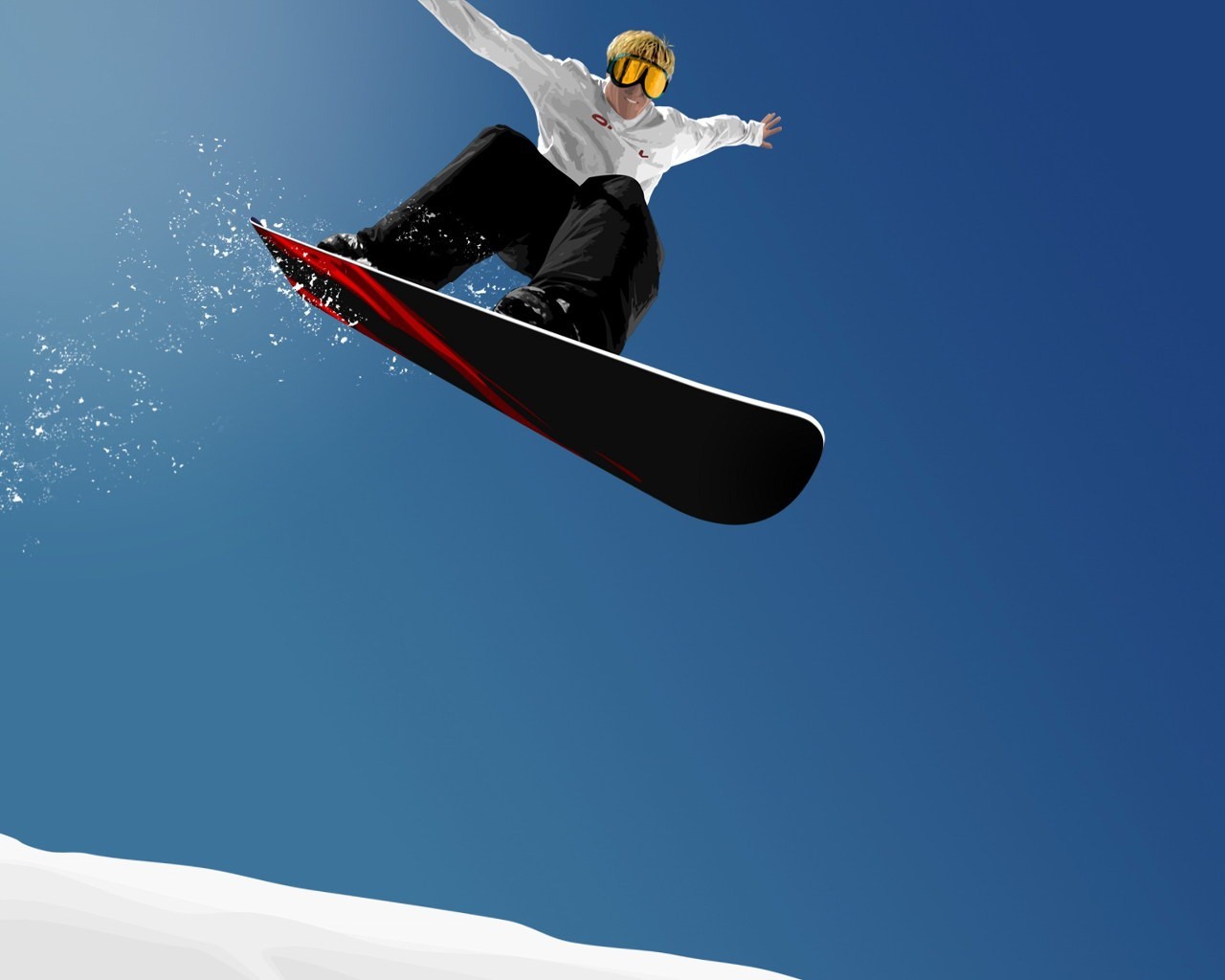 snowboard vol neige