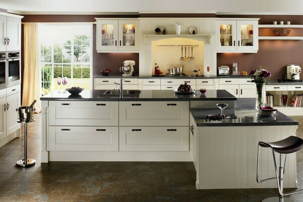 Stylish design of a modern kitchen