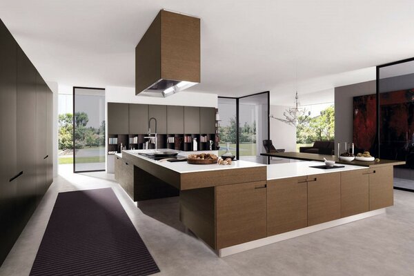 Stylish design of a modern kitchen