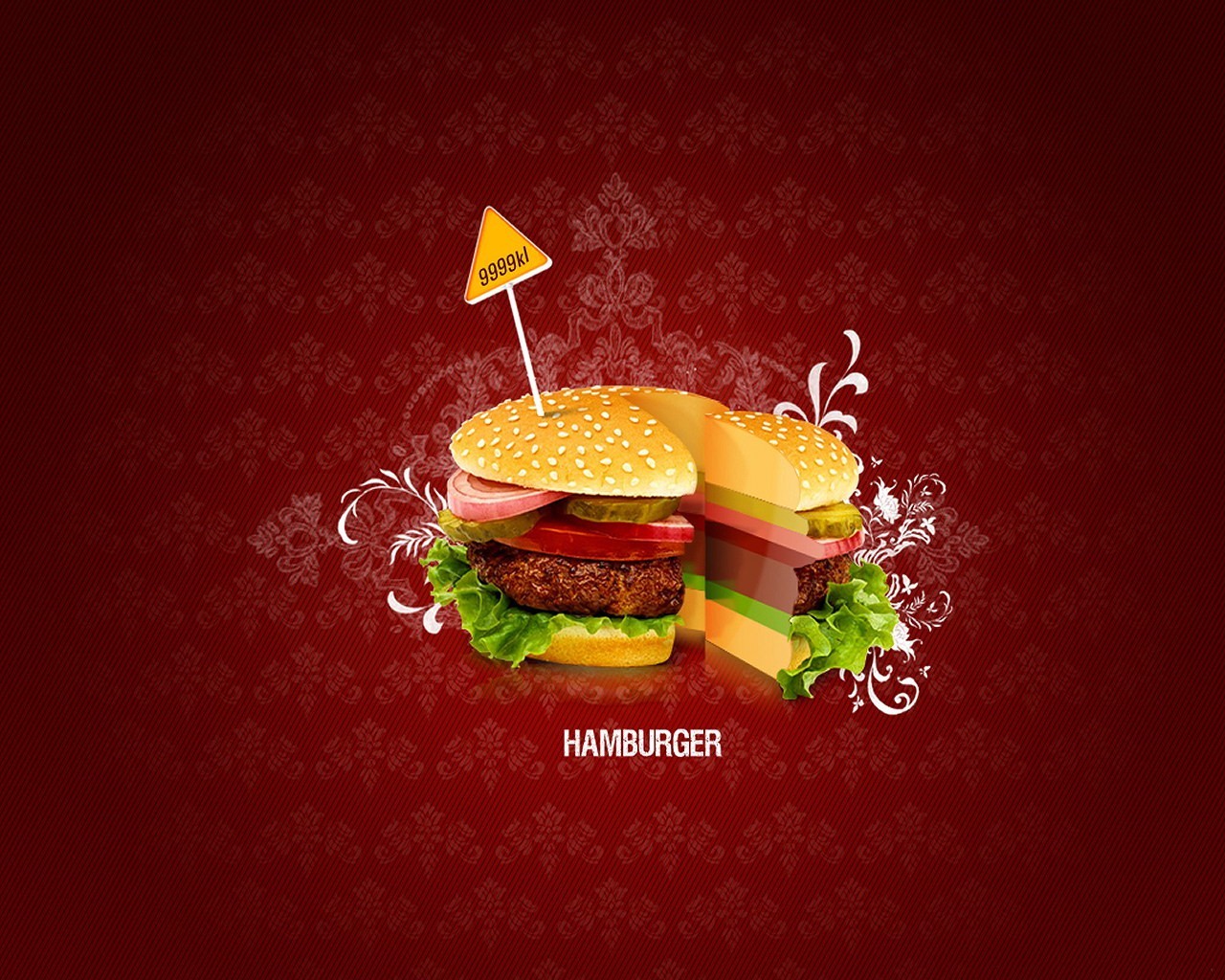 hamburguesa vector minimalismo