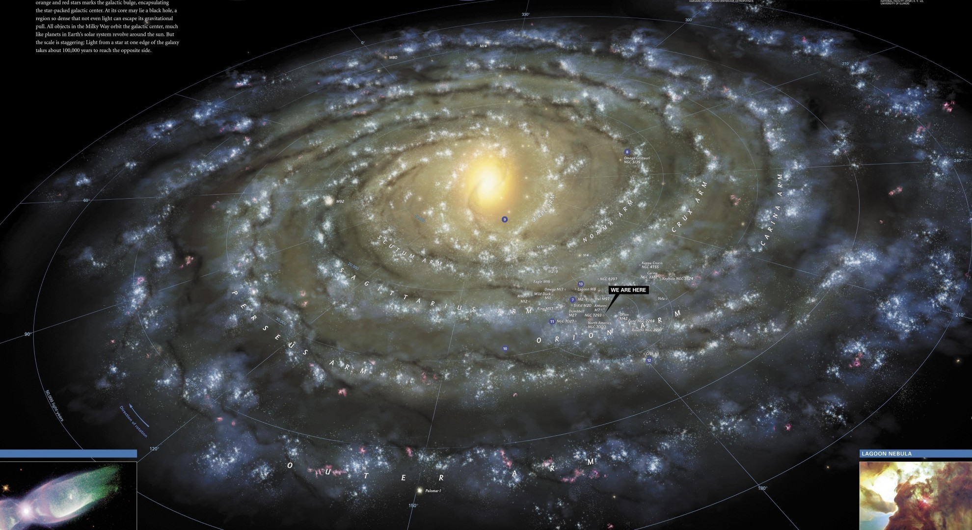 galaxia vía láctea mapa