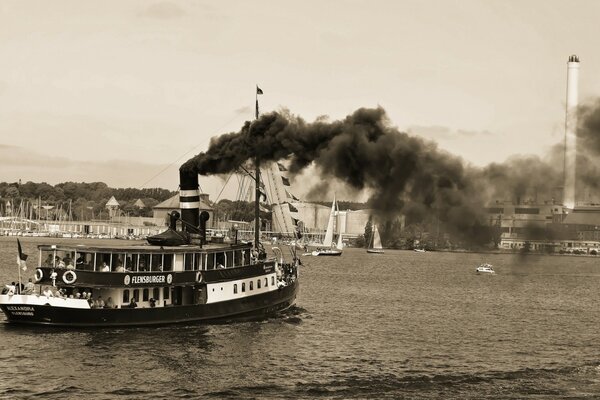 The black and white steamer of a past life