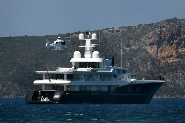 Yacht on the coast of Greece what could be better