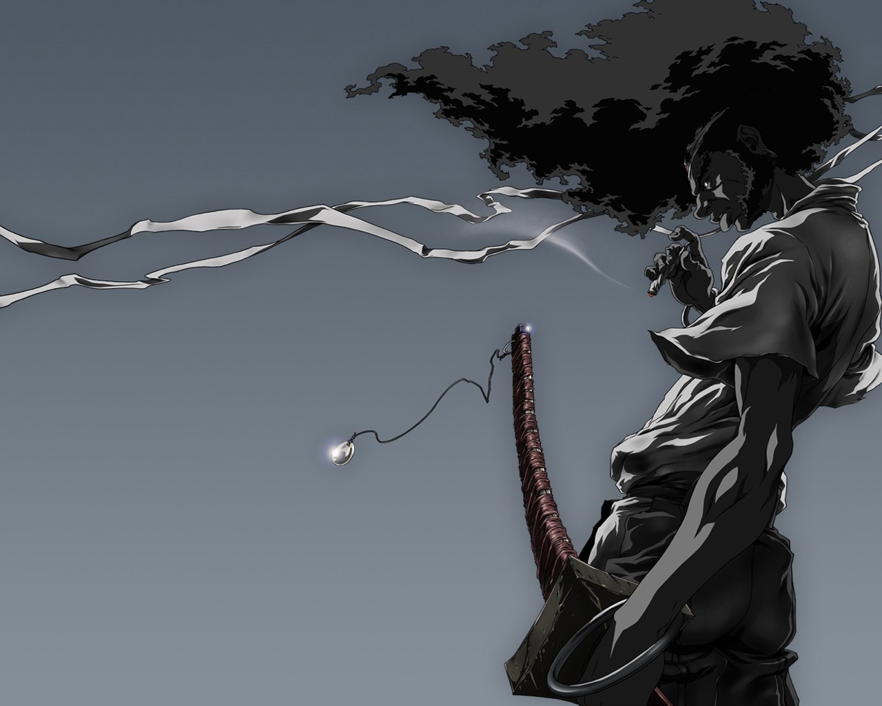 afro samurai afro samurai cigarrillo