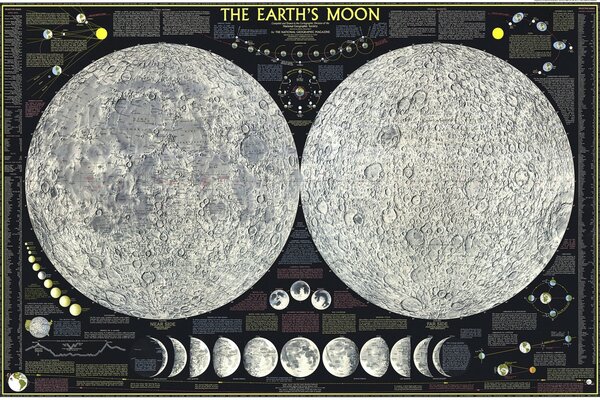 Imagen del mapa de la Luna en detalle