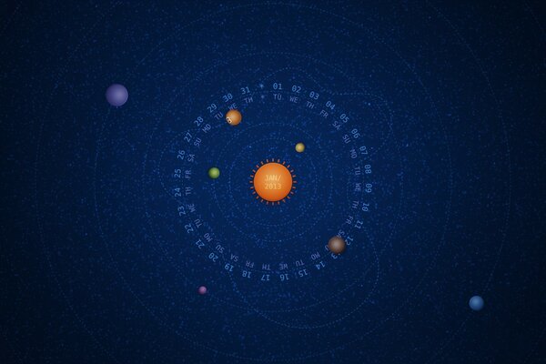 Космический календарь в системе союз