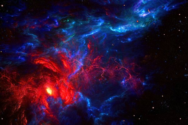 The element of the universe in the red and blue cosmos